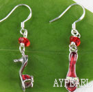 lovely fashion red sandal earrings