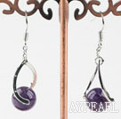 lovely 10mm amethyst ball earrings