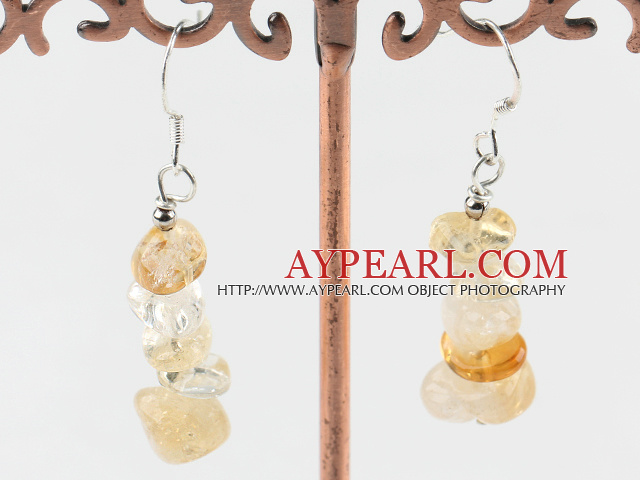 yellow crystal earrings