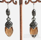 elegant tear drop earrings with rhinestone