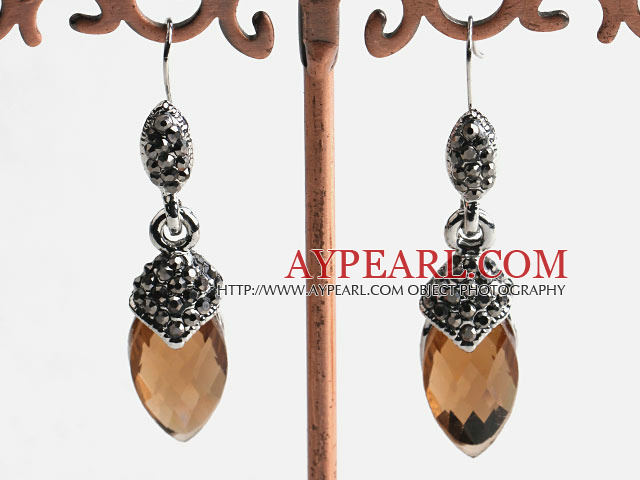 elegant tear drop earrings with rhinestone