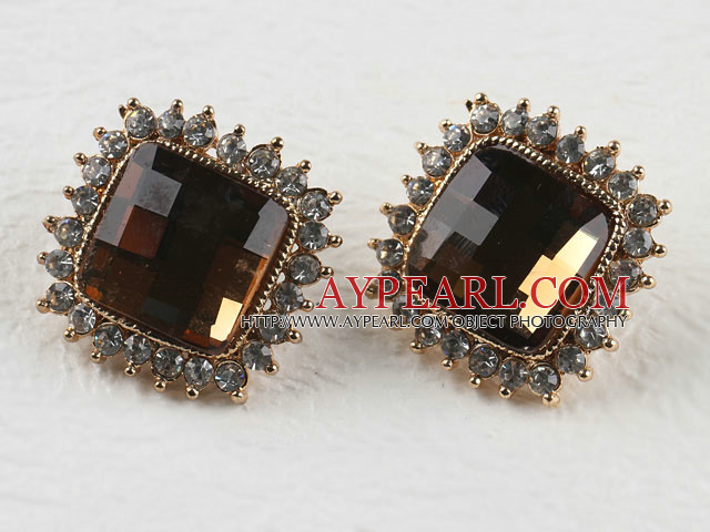vogue jewelry gem-like noble earrings