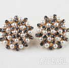 Korean jewelry colorful rhinestone earrings 