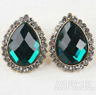 Korean jewelry black rhinestone earrings 