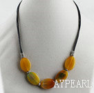 agate necklace with extendable chain