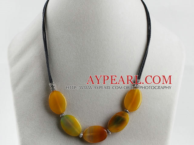 agate necklace with extendable chain