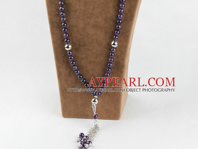 prayer beads, 10mm amethyst ball necklace/bracelet  rosary