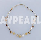 pearl and crystal necklace with magnetic clasp