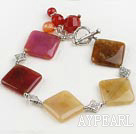 agate 3-colored jade bracelet