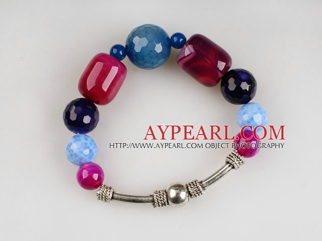 new style multi color agate bangle