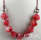 19.7 inches fashion 18*20mm red acrylic beads necklace with extendable chain