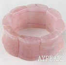 stretchy 25*30mm rose quartze bangle bracelet 