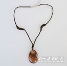 17.5 inches 4*48 red jasper pendant necklace with lobster clasp