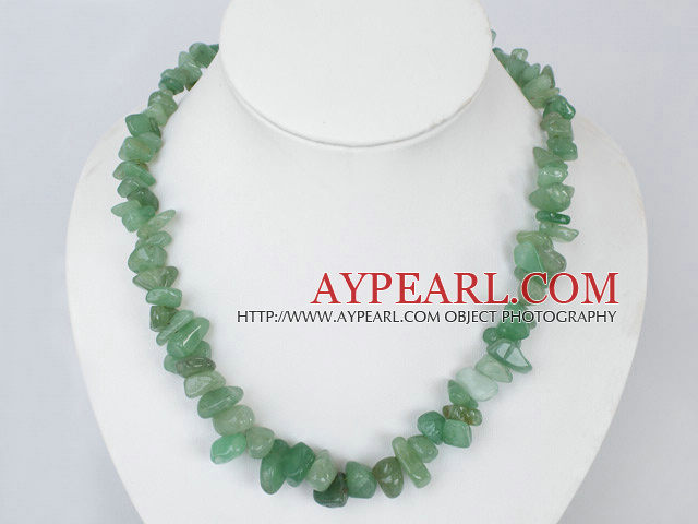 17.5 inches single streand aventurine necklace