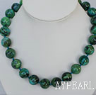 16mm round phoenix stone necklace with spring ring clasp