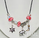 popular immitation charm necklace with extendable chain
