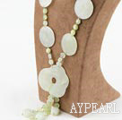 Big Style Y Shape Serpentine Jade Necklace