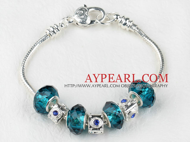 7.9 inches fantasy blue charm bracelet