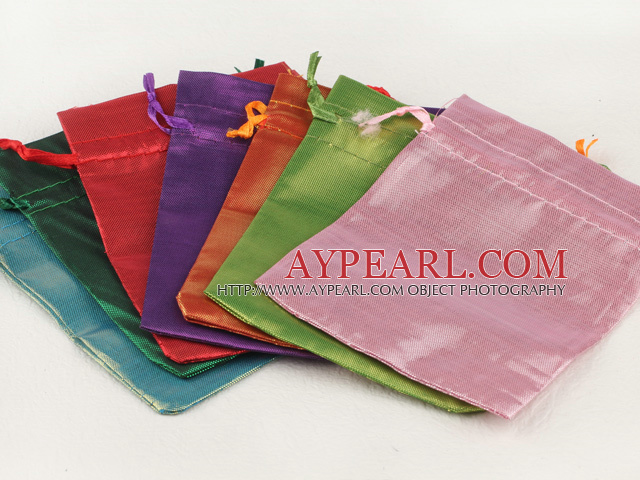 Multi Color blank yta Immitation Garn Smycken Väskor (100 st färg slumpvis)