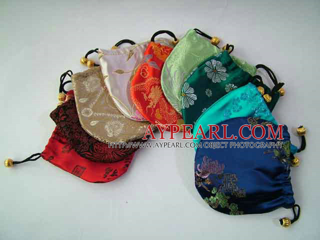 100 pcs silk jewelry bags( color random )