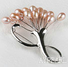 forme de riz admirablement couleur rose-6mm perle broche 5