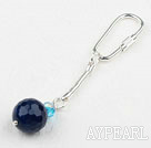 Simple Style Round Blue Agate And Light Blue Crystal Key Buckle