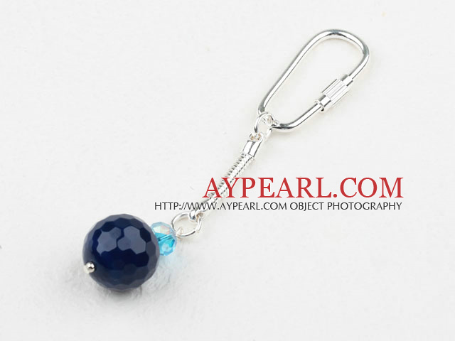Simple Style sininen Akaatti Key Buckle