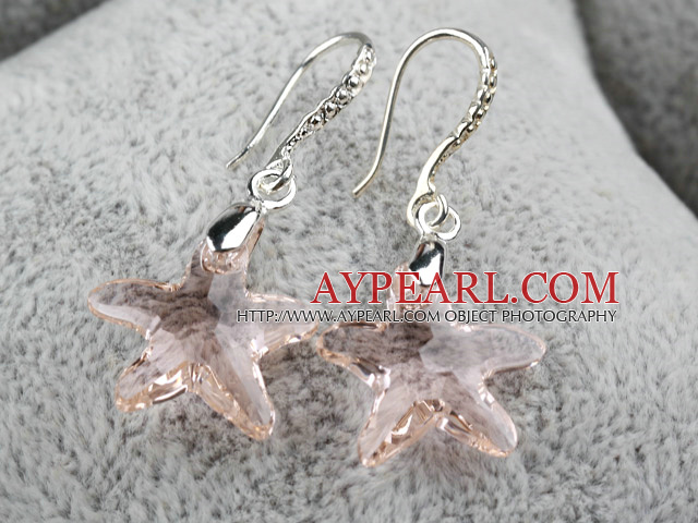 22mm Star Baby Rose Forme Boucles cristal autrichien