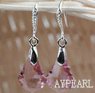 16mm Pink Color Baroque Austrian Crystal Earrings