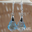 16mm Sky Blue Color Baroque Austrian Crystal Earrings