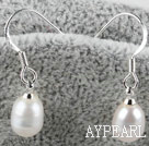 6-7Mm Natural White Color Pear Shape Fresh Water Pearl Earrings