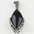 engraved alloy jewelry 17.7 inches red immitation dark red gemstone pendant with rhinestone