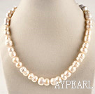 charming 15.7  inches 12*18mm peanut shape natural white color  pearl necklace