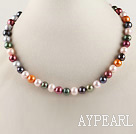 exquisite  15.7 inches 8-9mm dyed fresh water multi color pearl necklace