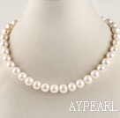 admirably 16.5  inches 11-12mm natural white color  pearl necklace