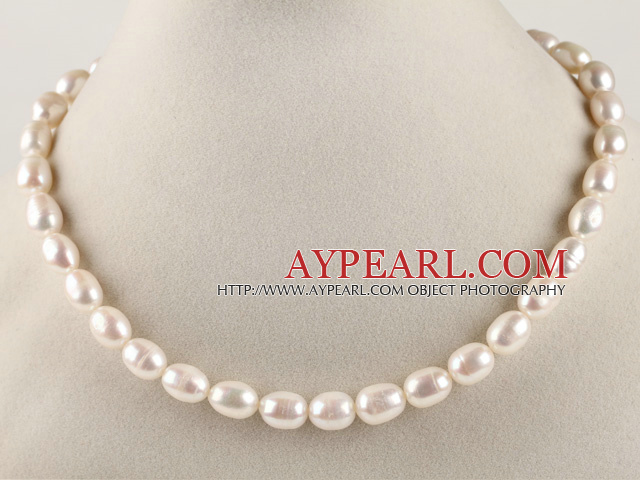 favorit 15.7 inchi 8-9mm colier de perle naturale alb stil baroc