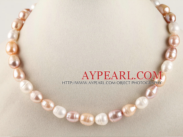 favourite 15.7 inches 11-12mm natural colors baroque pearl necklace