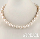 favourite 15.7 inches 11-12mm natural white baroque pearl necklace