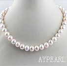 favourite 15.7  inches 11-12mm natural white round pearl necklace