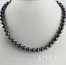 stunning 15.7 inches 10-11mm black color round pearl necklace потрясающий 15,7 дюймов 10-11мм черного цвета круглый жемчужное ожерелье