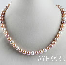 favourite 15.7  inches 9-10mm natural colors round pearl necklace