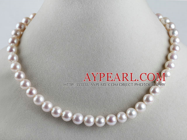 A grade favourite 15.7 inches 10-10.5mm natural white round pearl necklace Класс любимого 15,7 дюймов 10-10.5mm натуральный белый круглый жемчужное ожерелье