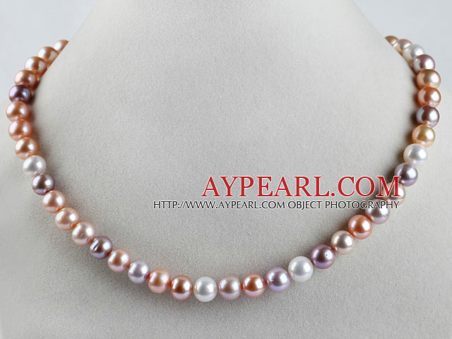 favourite 15.7  inches 10-11mm natural colors round pearl necklace