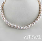 favourite 15.7  inches 10-11mm natural white round pearl necklace