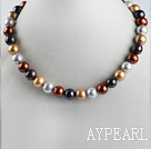 exquisite  15.7 inches 11-13mm multi color pearl necklace
