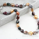 Classic Design uregelmessig form Multi Color Pearl Necklace