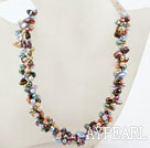 Ny design Multi Strand Multi Color Rebirth Pearl Necklace