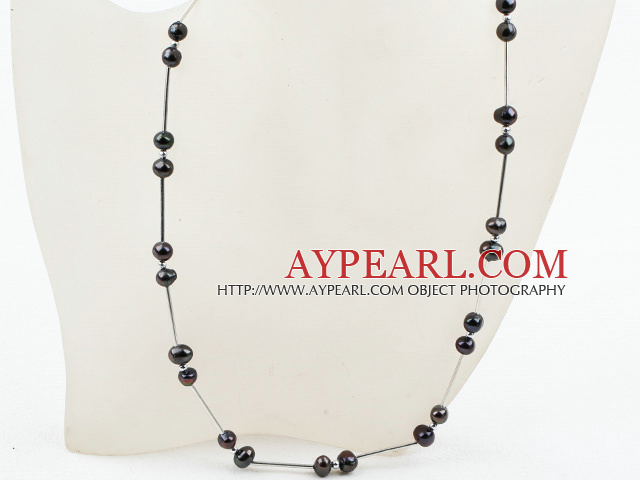 Design clasic negru de apă dulce Cupa colier de perle de staniu cu incuietoare homar