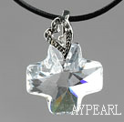 Simple Style de 18mm Couleur Blanc autrichienne collier pendentif en cristal de la Croix