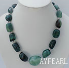 19 inches rainbow fluorite stone necklace with moonlight clasp